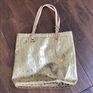 Michael kors gold tote
